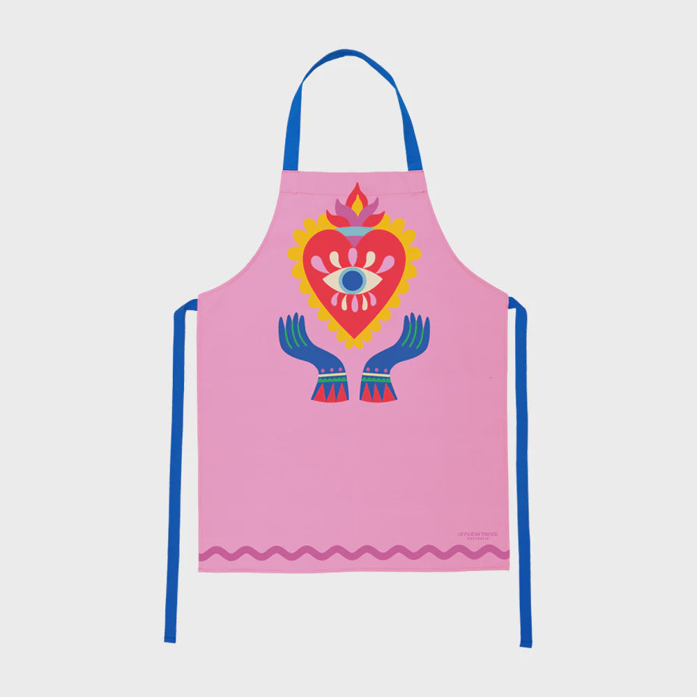 Annabel Trends Apron Reg Printed - Fiesta Heart Rl