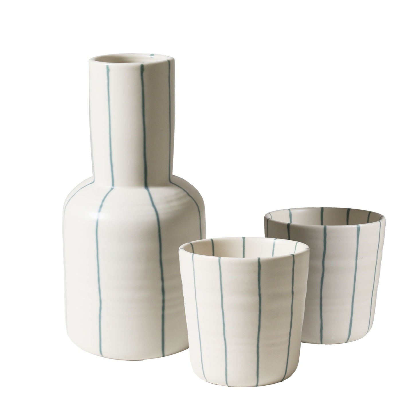 Robert Gordon Carafe & 2 Cup - Green Stripe