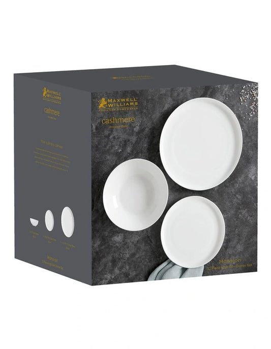 Maxwell and Williams Cashmere Mansion High Rim Dinner Set 12pc