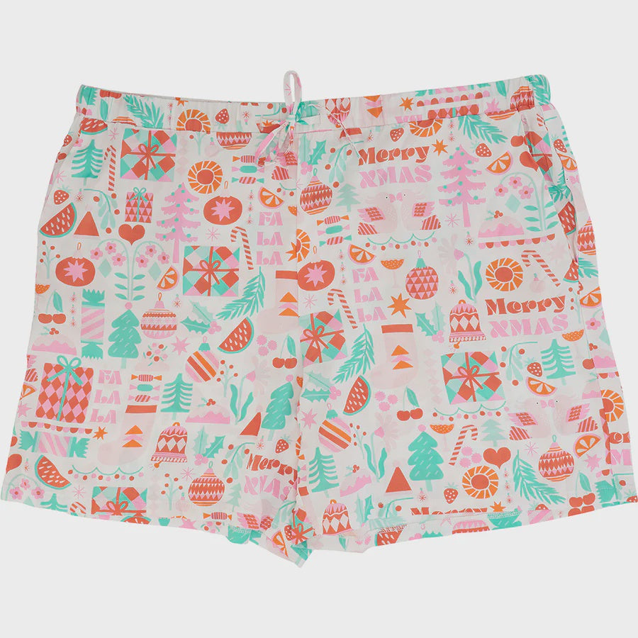 Annabel Trends Sleep Shorts Merry Christmas LGE