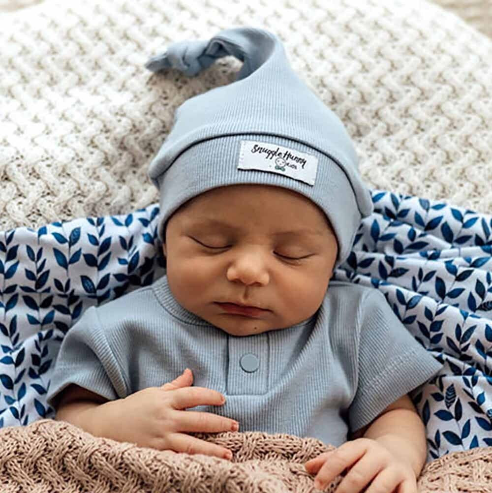 Zen Snuggle Hunny Ribbed Organic Knotted Beanie