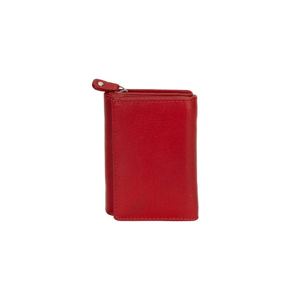 Greenwood Leather “Ruby” Ladies’ Small Tri-Fold Leather Wallet