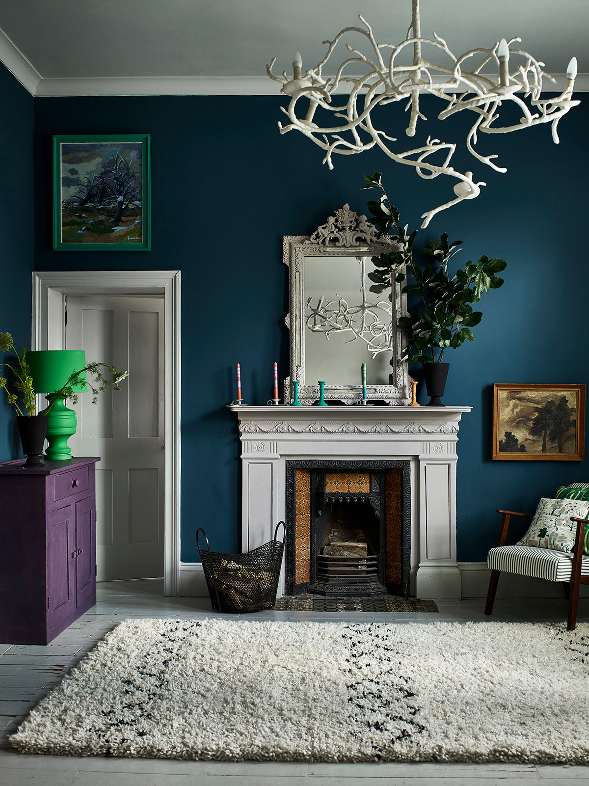 Wall Paint by Annie Sloan Aubusson Blue - 120ml/2.5 litre