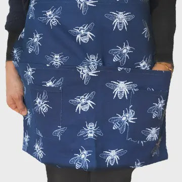 Apron Sketch Bees Navy - Waist