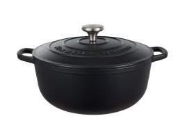 Maxwell and Williams Cast Iron Round Casserole Black 28cm / 6.2L Gift Boxed