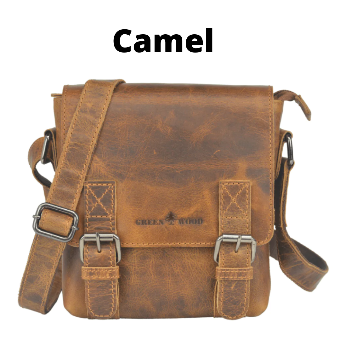 Greenwood Leather Shoulder Bag Dubbo - Camel