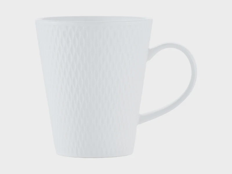 Maxwell and Williams Diamonds White Basics Conical Mug 350ml