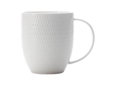 Maxwell and Williams Diamonds White Basics Coupe Mug 420ML