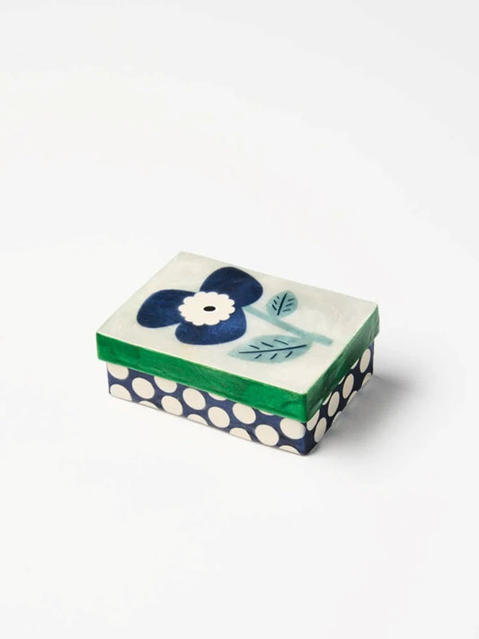 Jones & Co Paradis Blue Rect Box