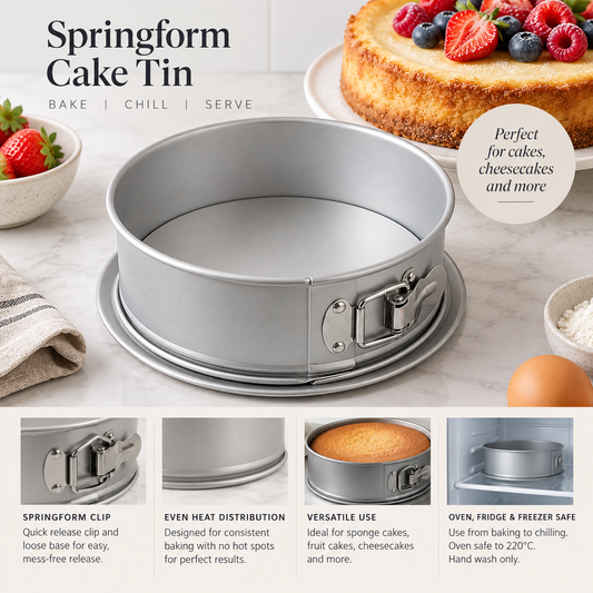 Springform Silver Anodised Cake Pan