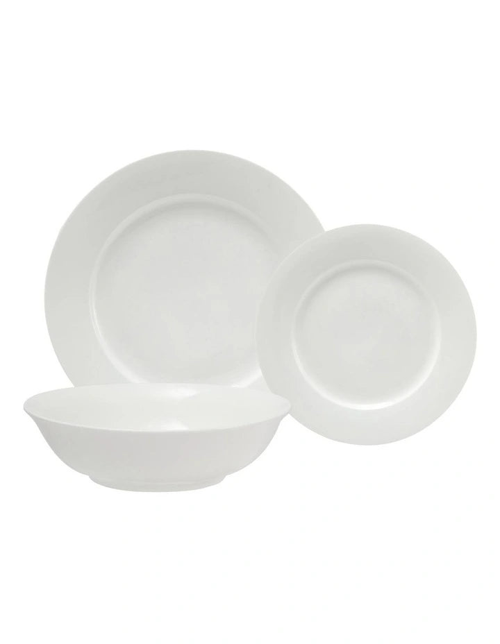 Maxwell and Williams White Basics European Rim Dinner Set 12pc Gift Boxed