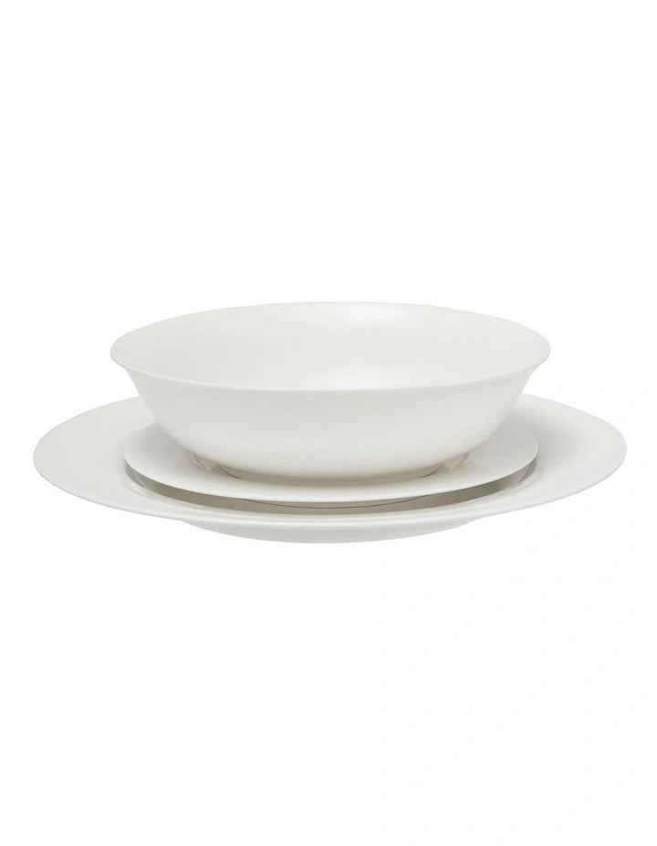 Maxwell and Williams White Basics European Rim Dinner Set 12pc Gift Boxed