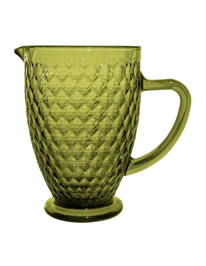 Maxwell and Williams Caterina Glass Jug 1.3L Green Gift Boxed