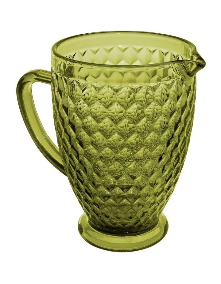 Maxwell and Williams Caterina Glass Jug 1.3L Green Gift Boxed