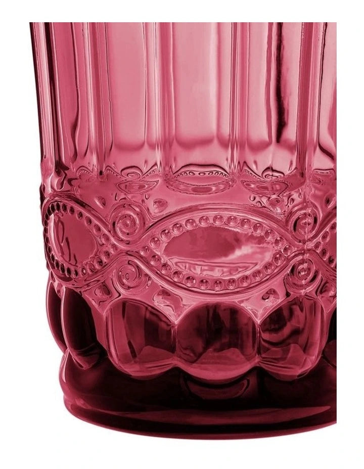 Maxwell and Williams Gabriella Highball Glass 4pc Pink Gift Boxed