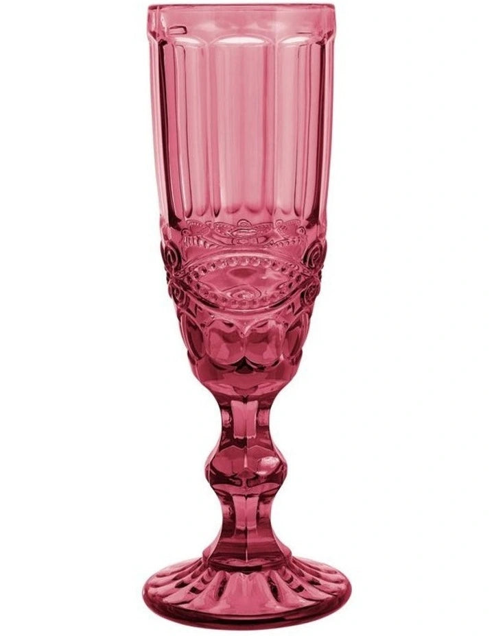Maxwell and Williams Gabriella Champagne Flute 4pc Pink Gift Boxed