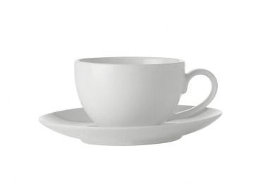 Maxwell and Williams White Basics Straight Demi Cup & Saucer 100ML