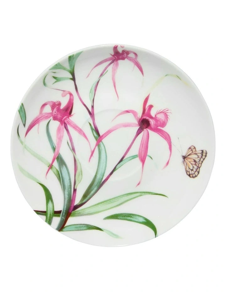 Maxwell and Williams Eloise Short Lyric Cup & Saucer 240ML Spinebill Honeyeater Gift Boxed