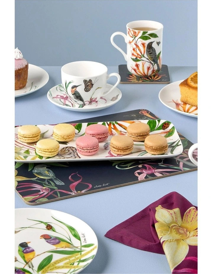 Maxwell and Williams Eloise Short Lyric Cup & Saucer 240ML Spinebill Honeyeater Gift Boxed