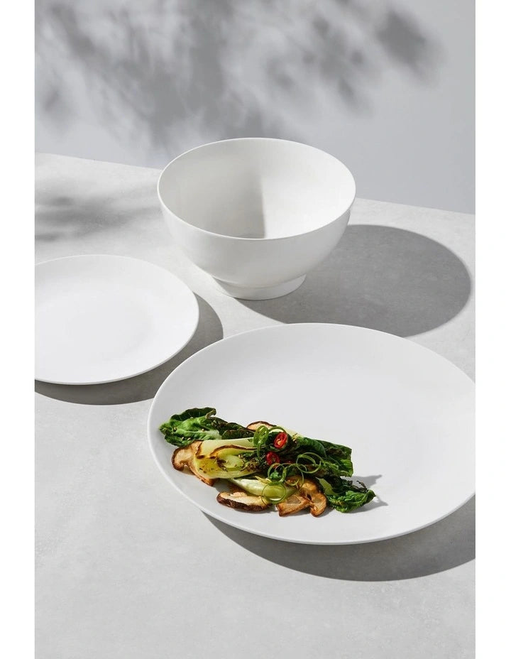 Maxwell and Williams White Basics Dynasty Coupe Dinner Set 12pc Gift Boxed