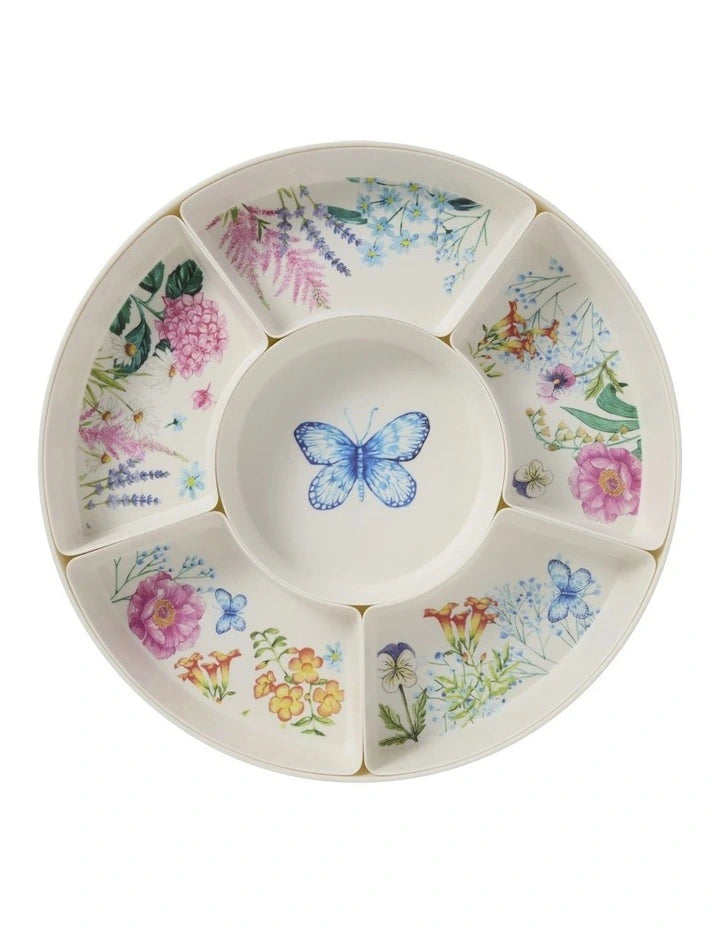 Maxwell and Williams Botanica Melamine 7pc Divided Platter Set Gift Boxed