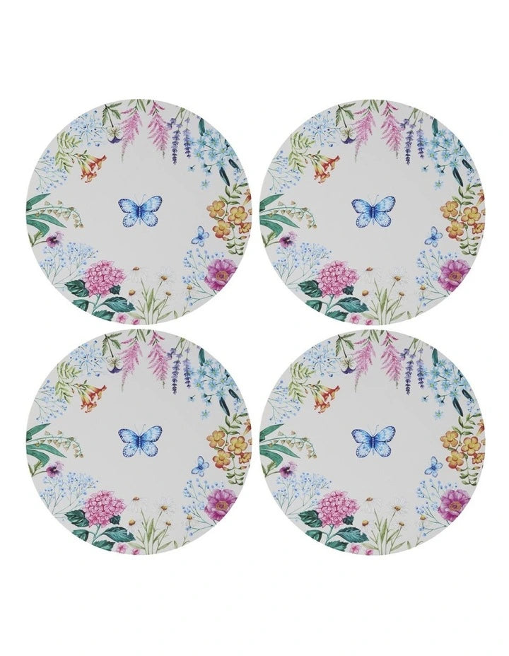 Maxwell and Williams Botanica Round Cork Back Placemat 32cm Set of 4 Gift Boxed