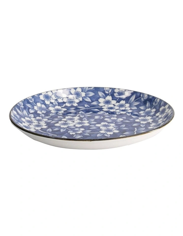 Maxwell and Williams Tokyo Design Tokyo Blue Sakura Round Plate 21cm Blue