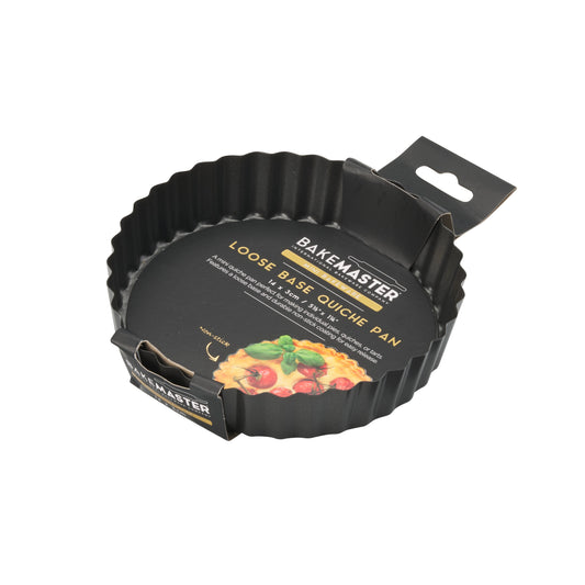 Bakemaster Mini non stick loose base quiche pan 14 x 3