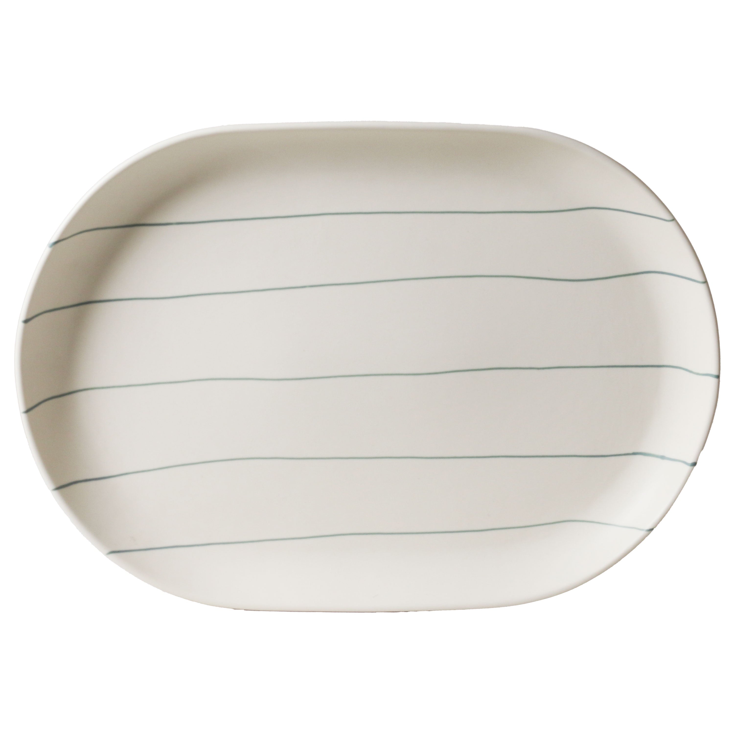 Robert Gordon Oval Tray Green Stripe