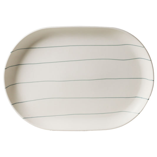 Robert Gordon Oval Tray Green Stripe