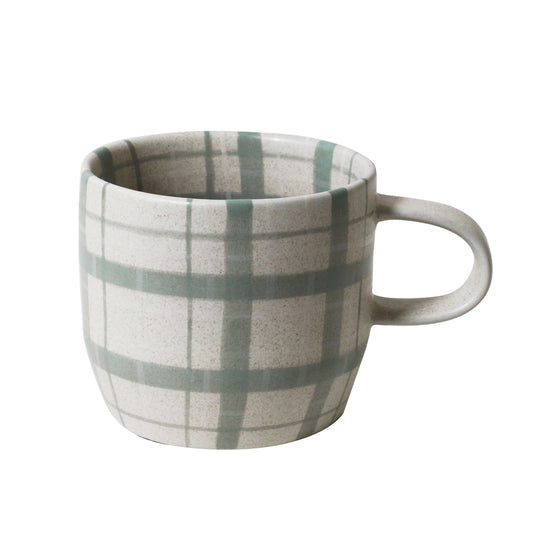 Robert Gordon Cats Pyjamas mug - duck egg check