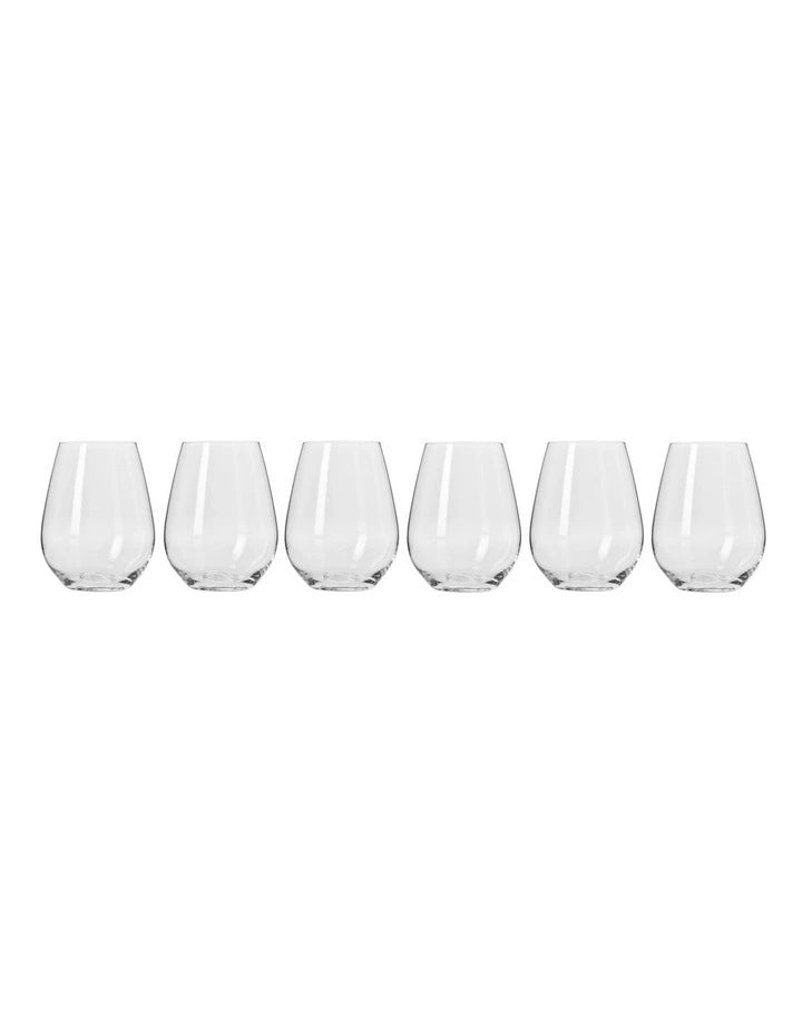 Krosno Harmony Stemless Wine Glass 400ml 6pc Gift Box