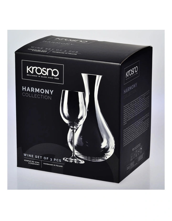 Krosno Harmony Wine set 3pc Gift Box