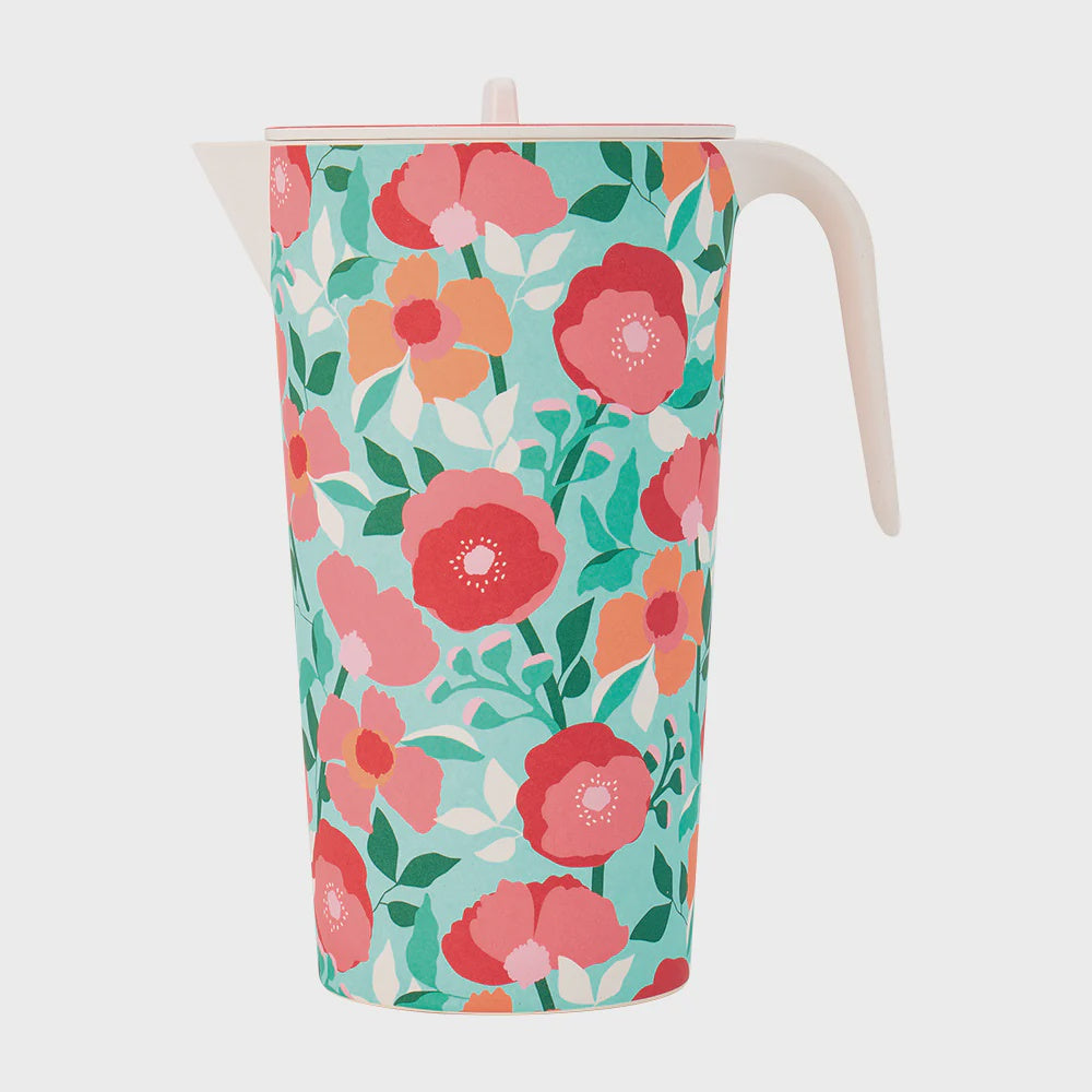 Annabel Trends Bamboo Jug 1.5L - Sherbet Poppies