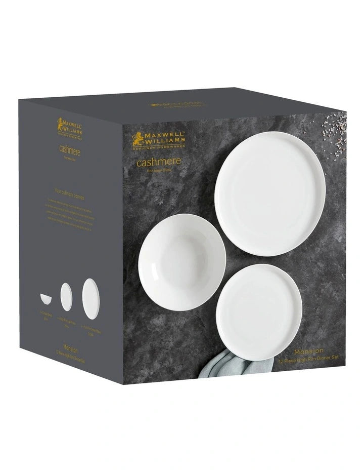 Maxwell and Williams Cashmere Mansion High Rim Dinner Set 12pc