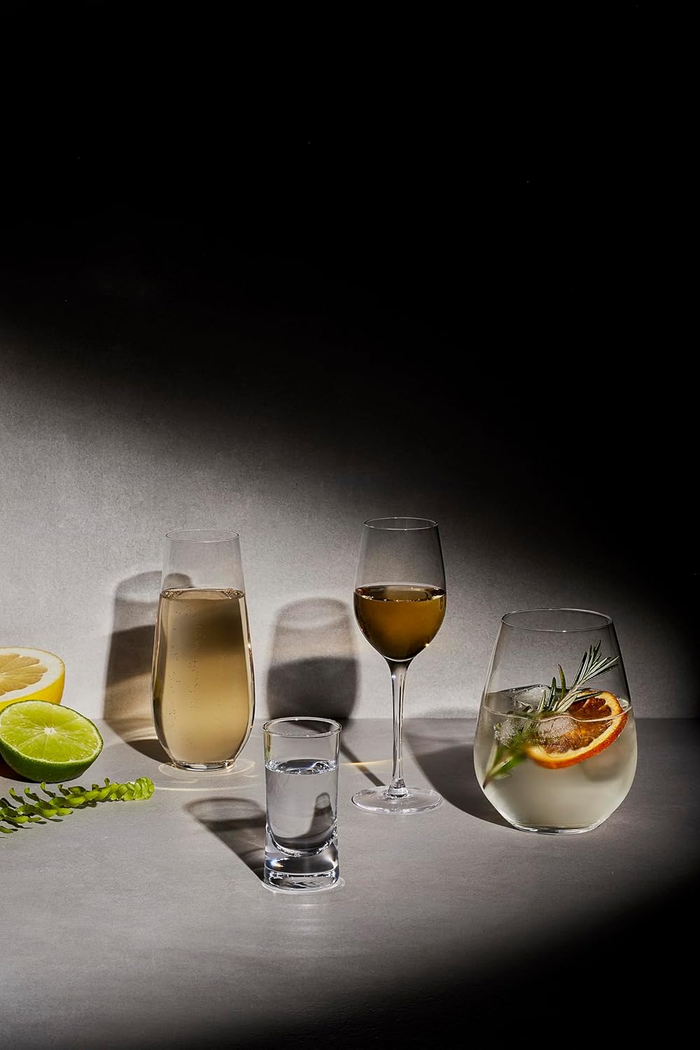 Krosno Harmony Stemless Flute 230ml 6pc Gift Box