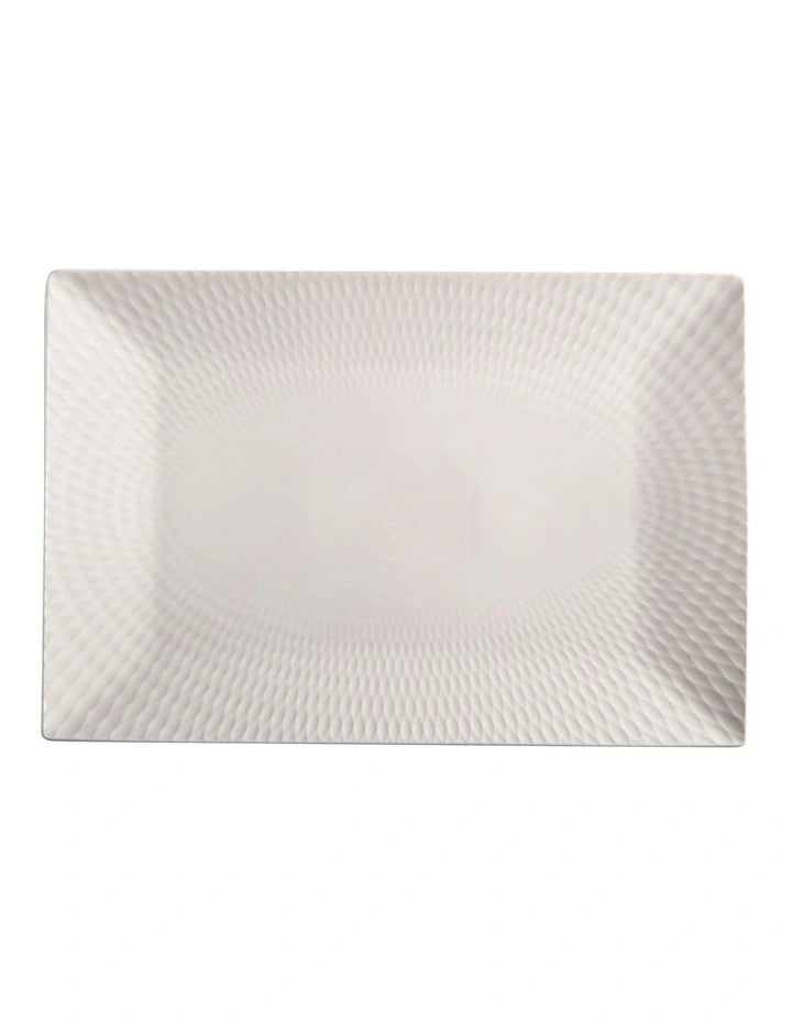 Maxwell and Williams White Basics Diamonds Rectangle Platter 36x25cm
