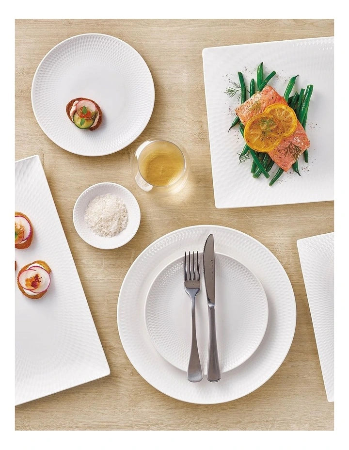 Maxwell and Williams White Basics Diamonds Rectangle Platter 36x25cm