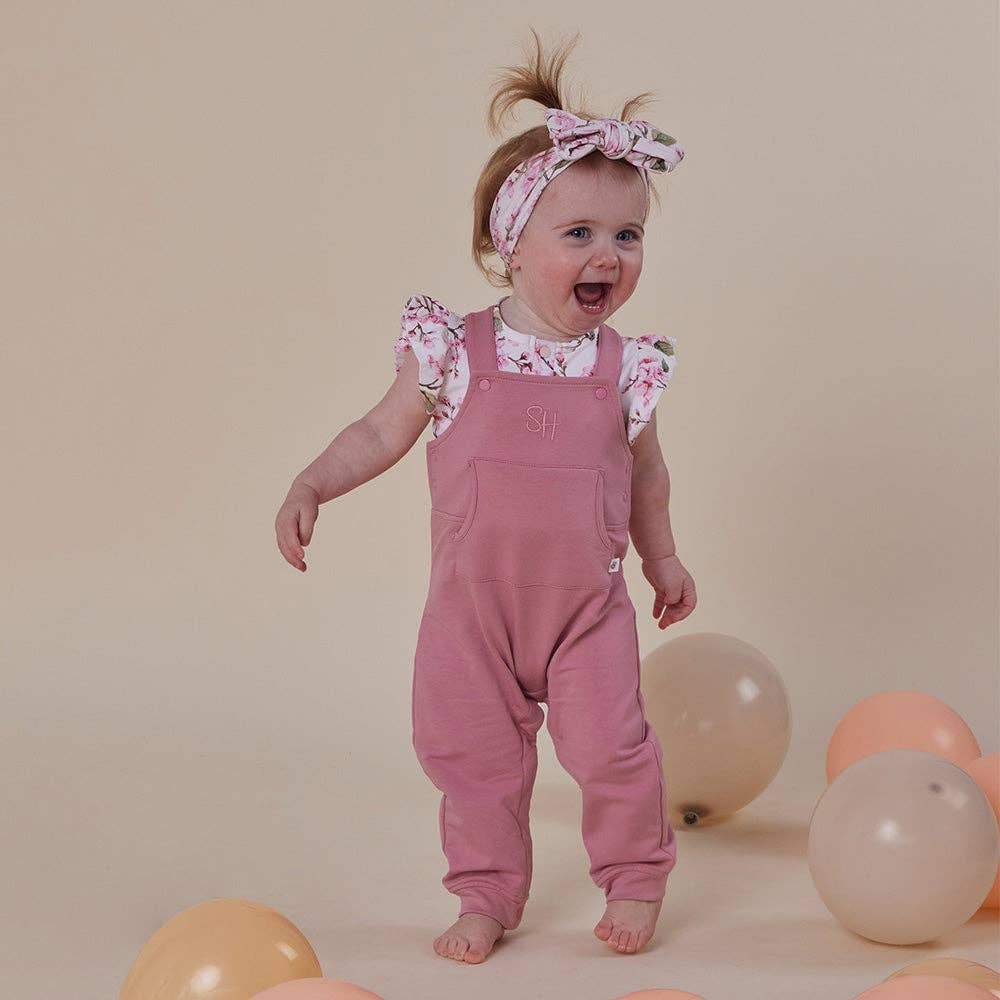 Snuggle Hunny Jewel Pink Organic Joey Overalls