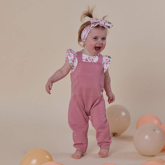 Snuggle Hunny Jewel Pink Organic Joey Overalls