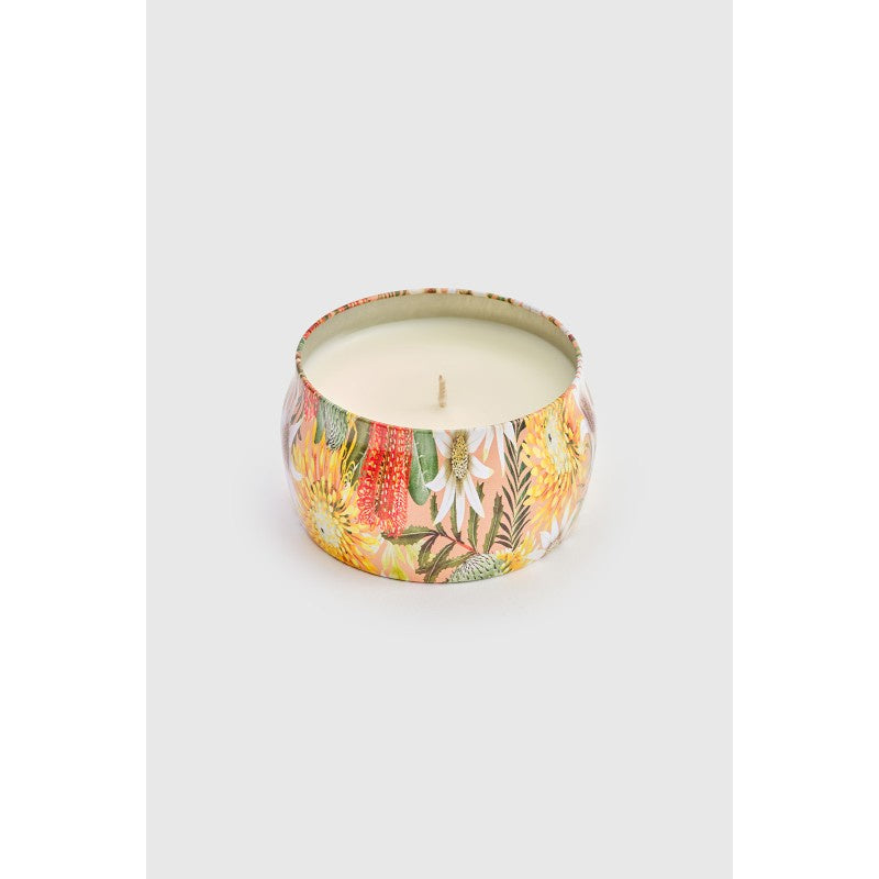 Pastel Pines Banksia & Flannel flower - candle tin 200g
