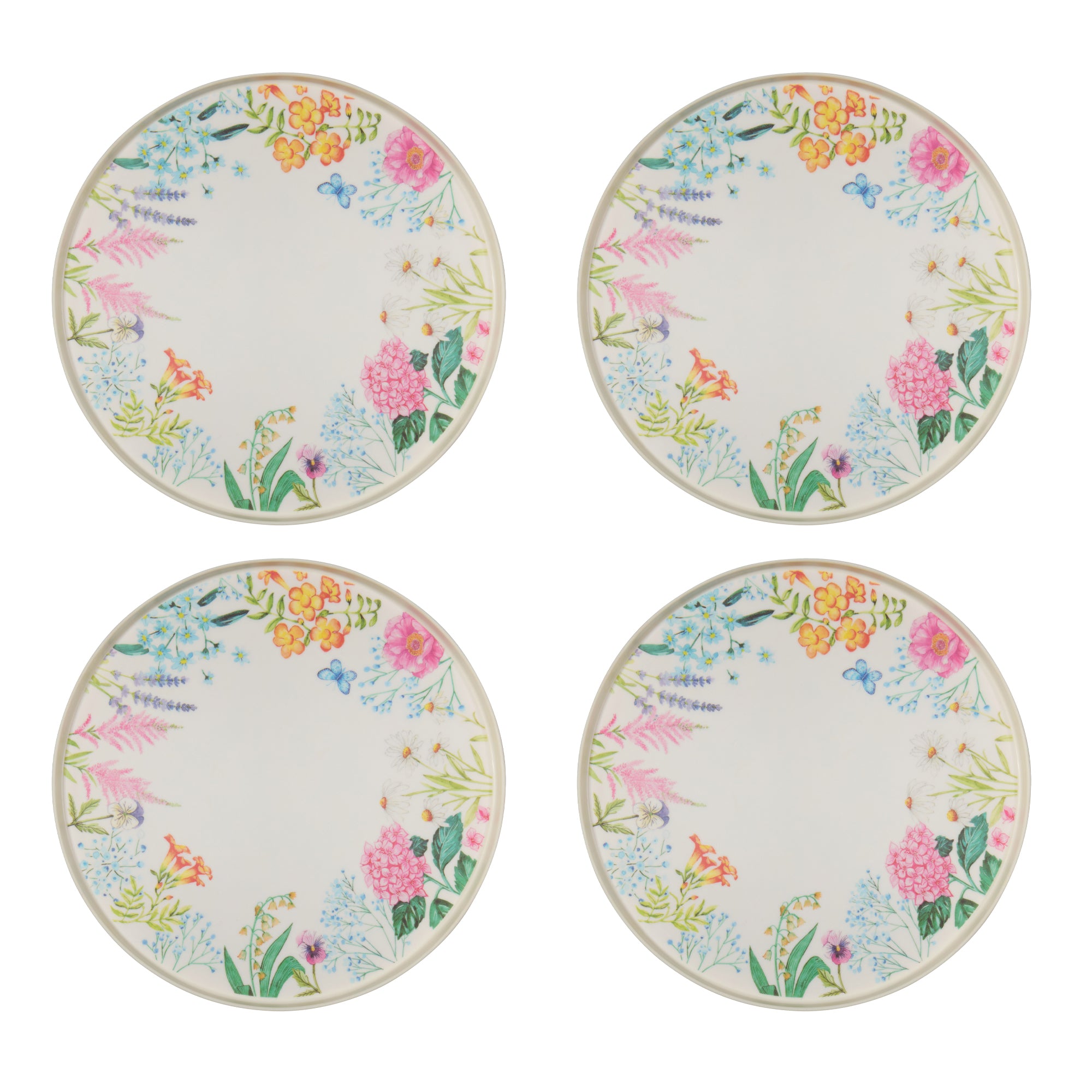 Maxwell and Williams Botanica Melamine Plate 25.5x2cm Set of 4