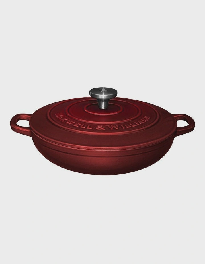 Maxwell and Williams Cast Iron Braiser Merlot 27cm / 3.3L Gift Boxed