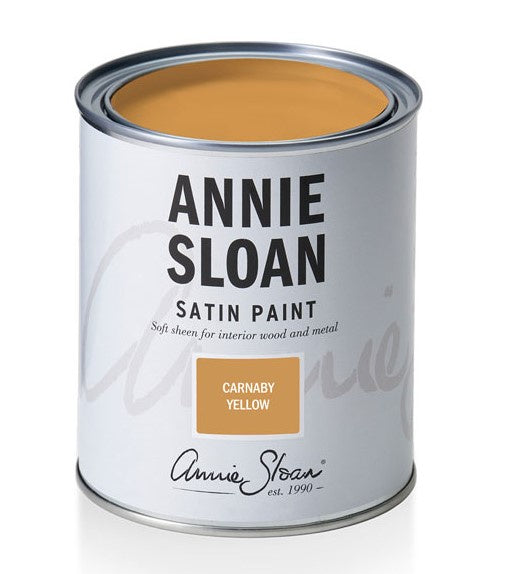 Satin Paint by Annie Sloan Carnaby Yellow 750ml