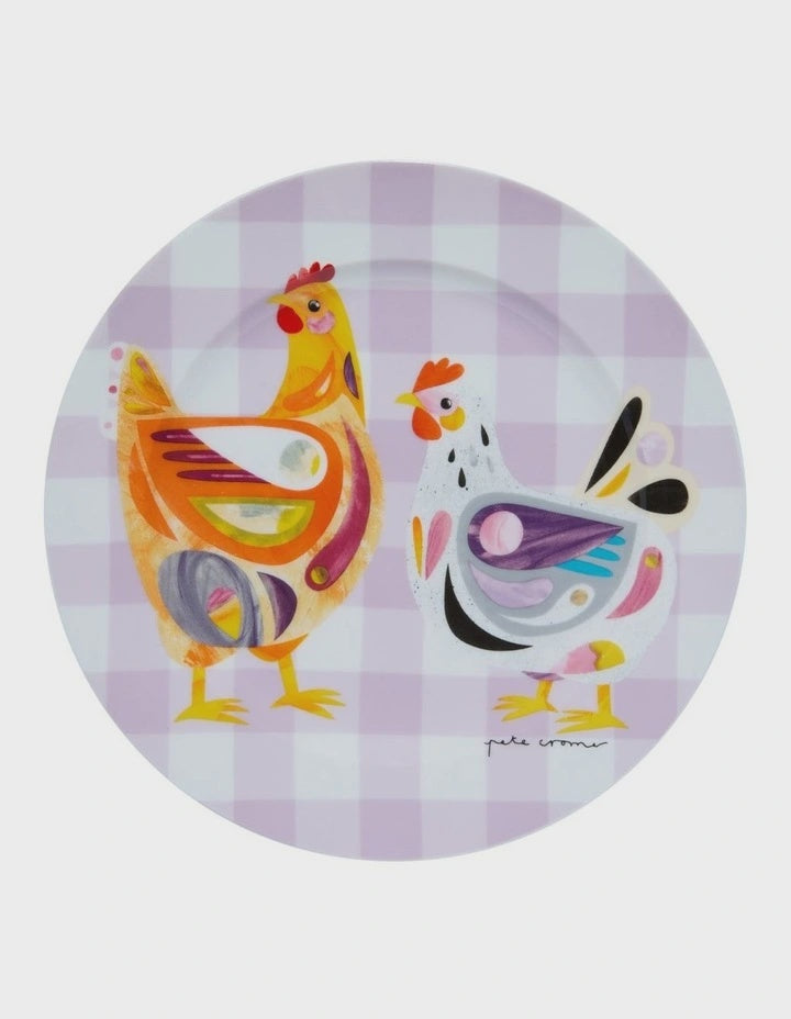 Maxwell and Williams Pete Cromer Barn Friends Plate 20cm Chook Pink
