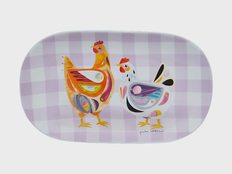 Maxwell and Williams Pete Cromer Barn Friends Oblong Platter 26x15cm Chook Gift Boxed