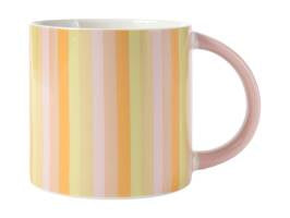 Maxwell and Williams Power Pop Stripes Mug Rose 400ml