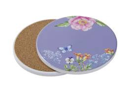 Maxwell and Williams Botanica Ceramic Round Coaster 10cm Purple