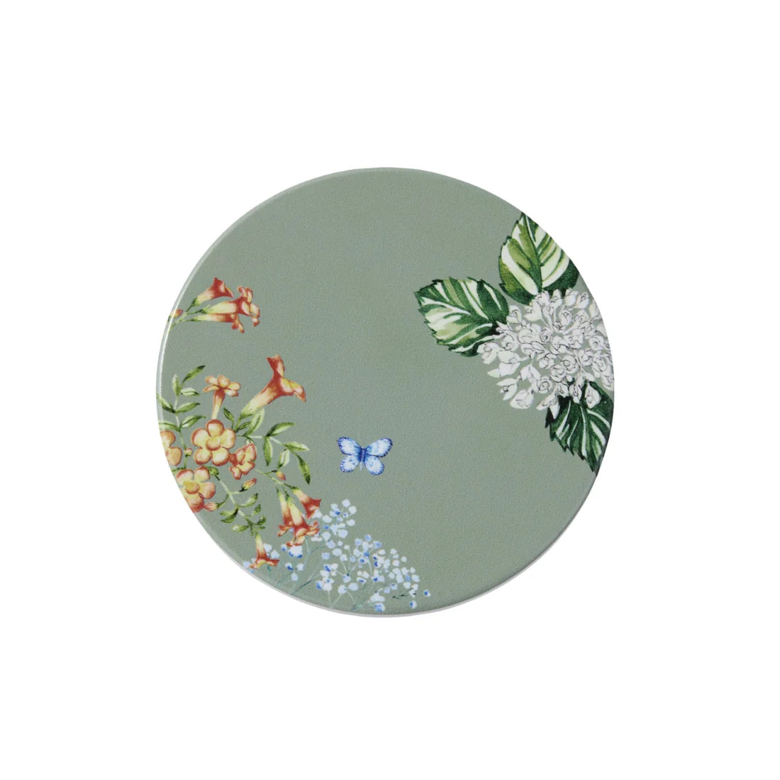 Maxwell and Williams Botanica Ceramic Round Coaster 10cm Sage