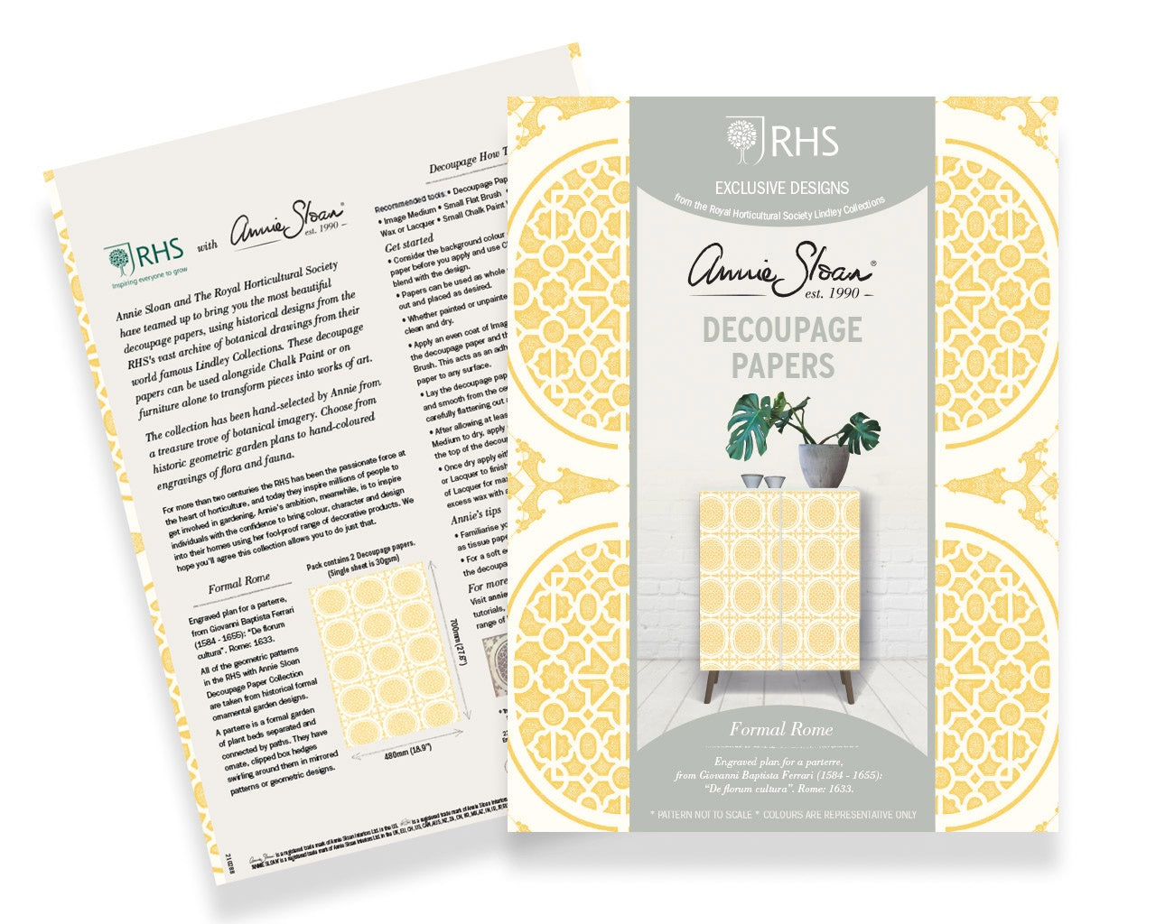 Annie Sloan RHS Decoupage Paper Formal Rome